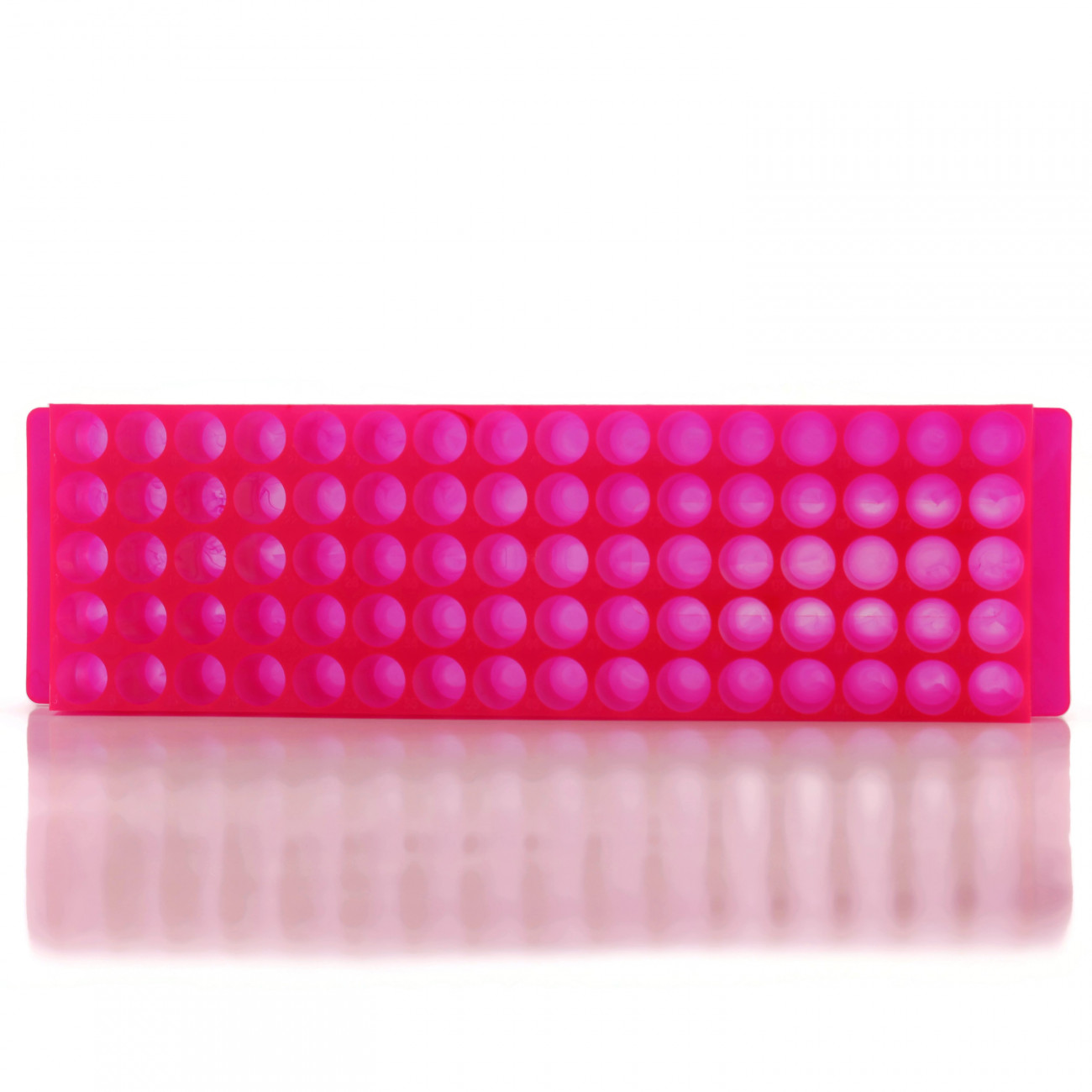 164103 MicroTube Rack, 80 Tube Capacity, Fluorescent Pink Color, 5 per Case