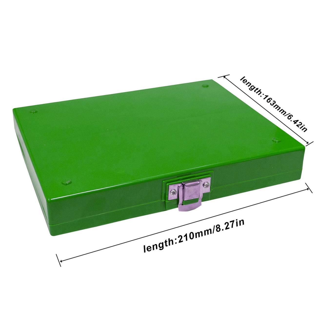 Microscope Slide Box, Foam Lining, Green, 100 Capacity, 1 Each