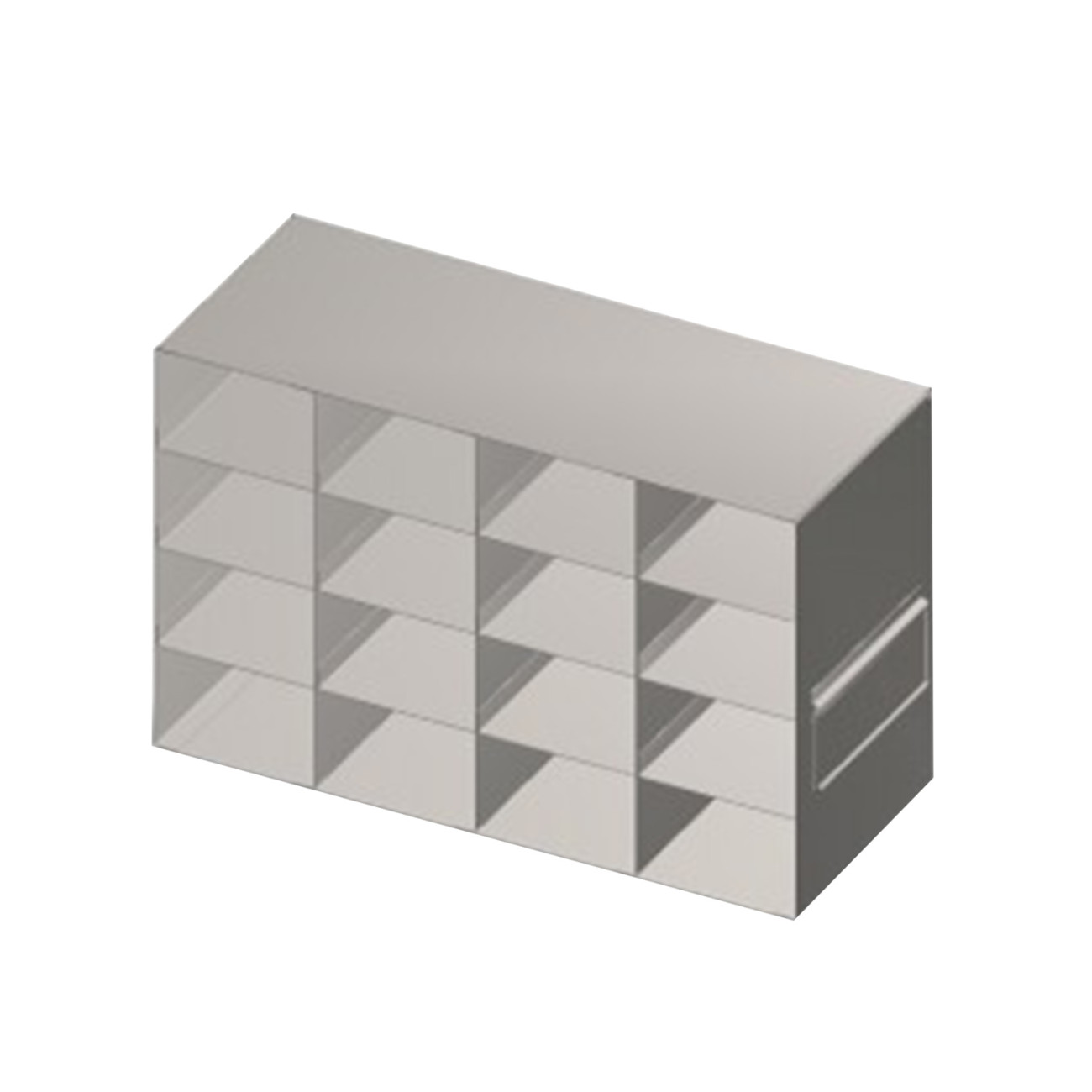 Upright Freezer Rack for 2 Inch Plastic Boxes, 4 x 4 Array, 5 7/8 x 14 3/4 x 9 1/4 Inches