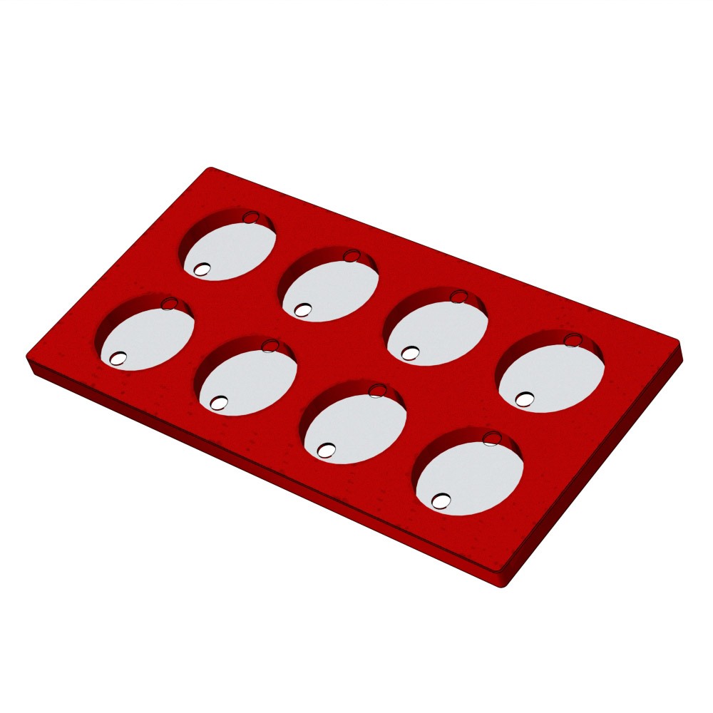 Secure-Seal Hybridization Chambers, Multiple Array, 8 Chambers, 9mm Inner Dimensions, 25 x 50mm Outside Dimensions, 100ul Volume, 20 per Package