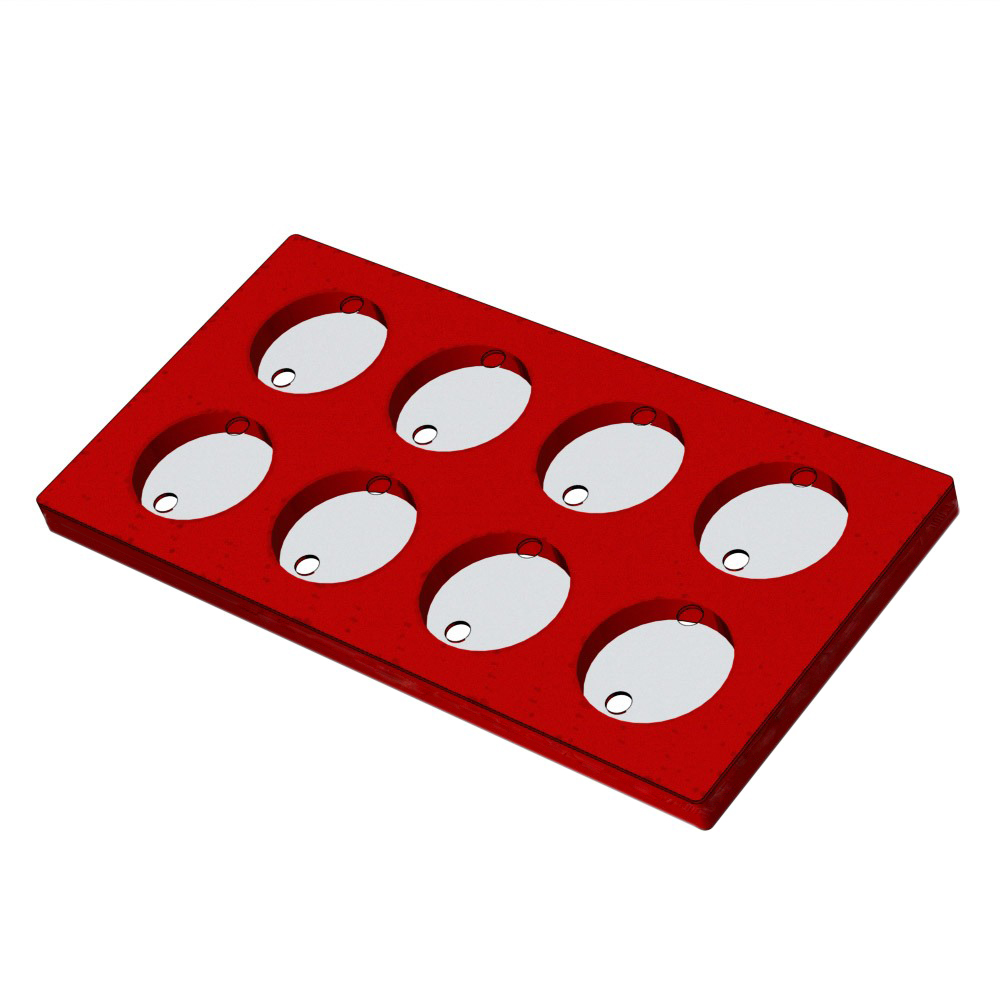 Secure-Seal Hybridization Chambers, Multiple Array, 8 Chambers, 9mm Inner Dimensions, 25 x 50mm Outside Dimensions, 130ul Volume, 20 per Package