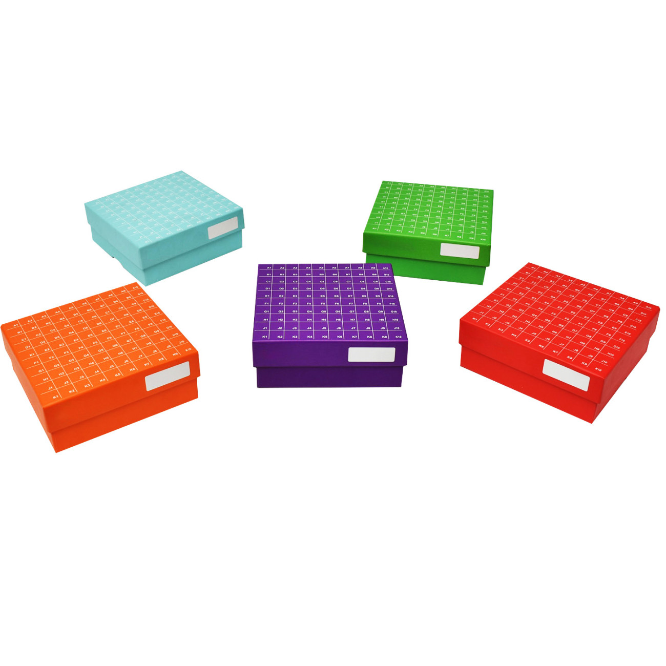 FlipTop Freezer Box, for 81 Tubes, Assorted, 5 per case