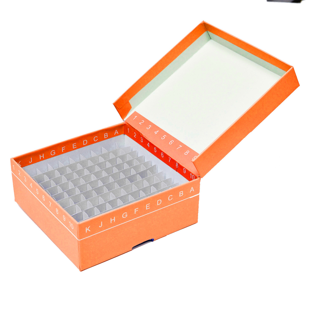FlipTop Freezer Box, for 81 Tubes, Orange, 5 per case