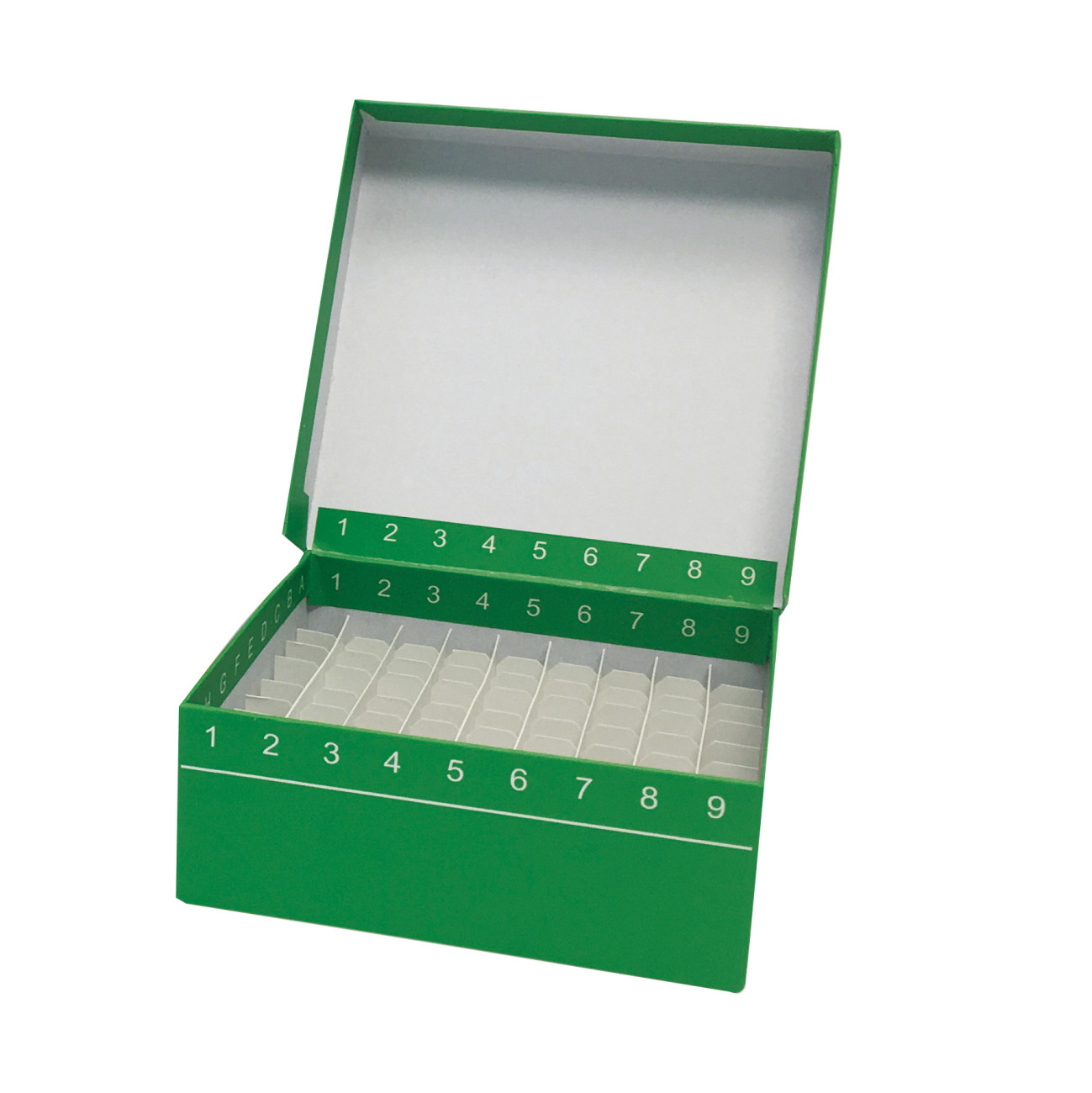 FlipTop Freezer Boxes for 100 Tubes, Green, 5 per case