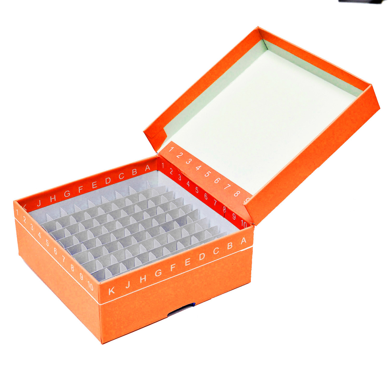 FlipTop Freezer Boxes for 100 Tubes, Orange, 5 per case