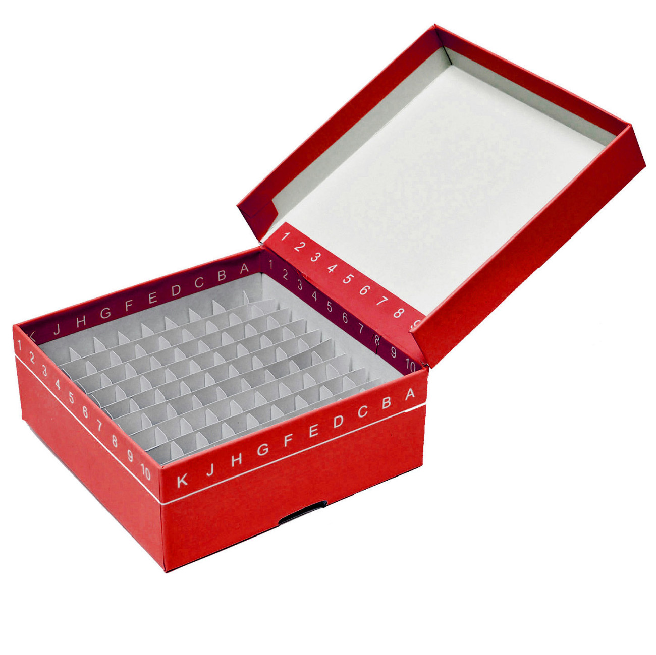 FlipTop Freezer Boxes for 100 Tubes, Red, 5 per case