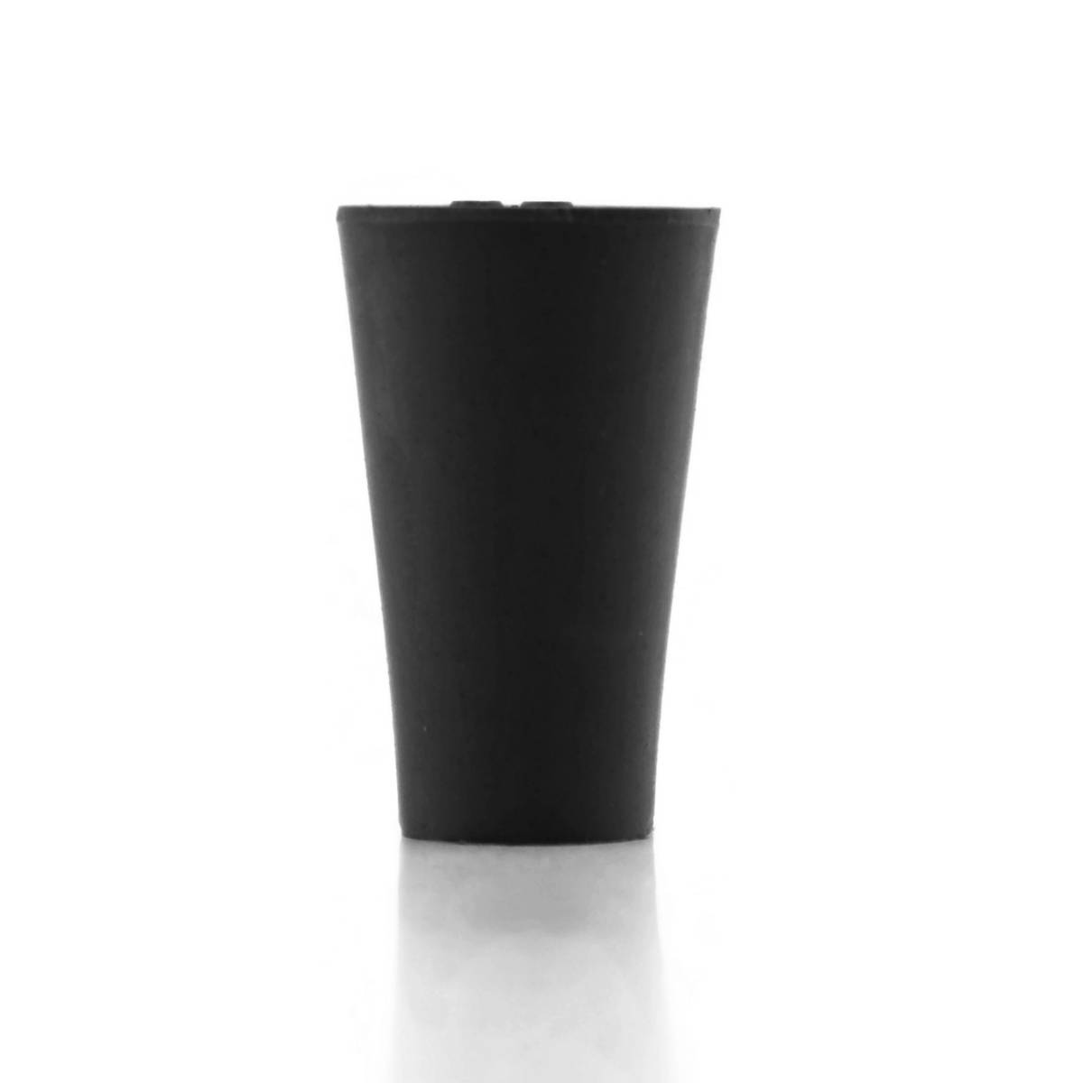 25915000 Laboratory Grade Rubber Stopper, Black SBR Rubber, Size 00, 15 x 10 x 25mm, 90 per