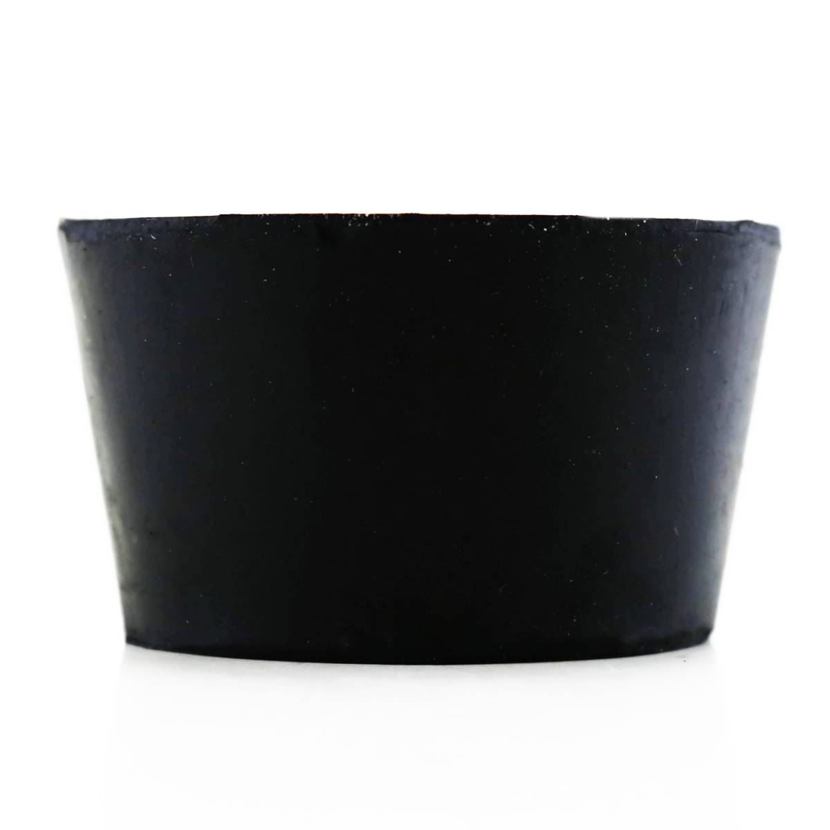 Natural Rubber 1-Hole Stoppers – Size 7, Black, 4-Pack (RS-7H) – For Labs & Science