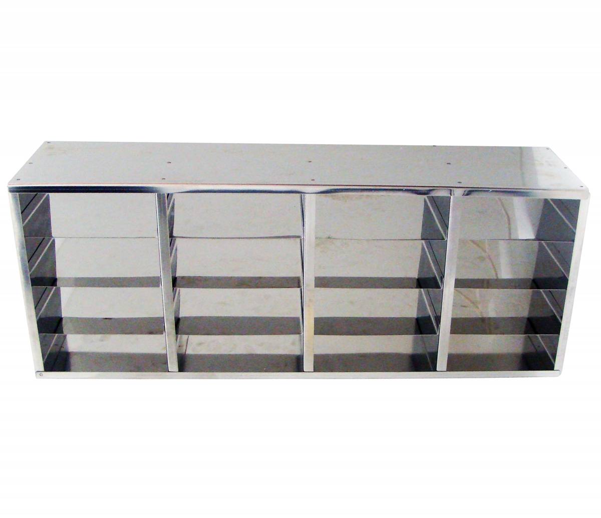 Upright Freezer Rack for Large 2 Inch Boxes, 4 x 4 Array, Rack Dimensions (Inches) 5 7/8 x 24 x 9 1/4H