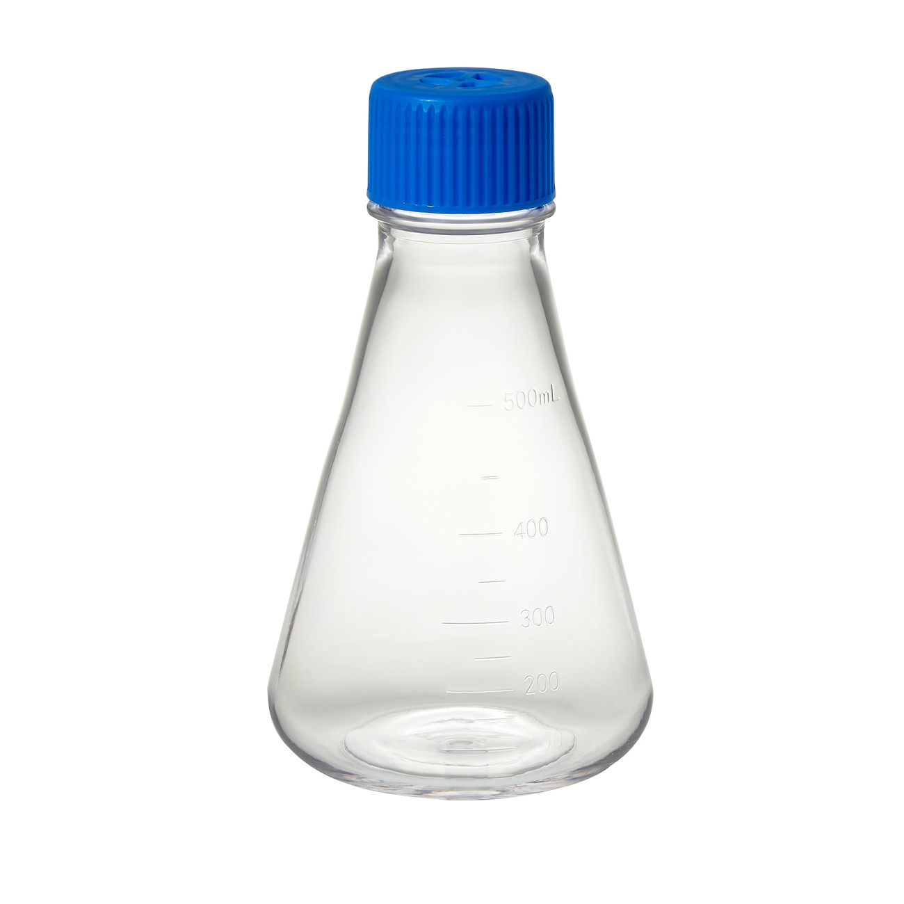 BioFlask Cell Culture Erlenmeyer Flask, Flat Bottom, PETG, Disposable, 500ml, 12 per package