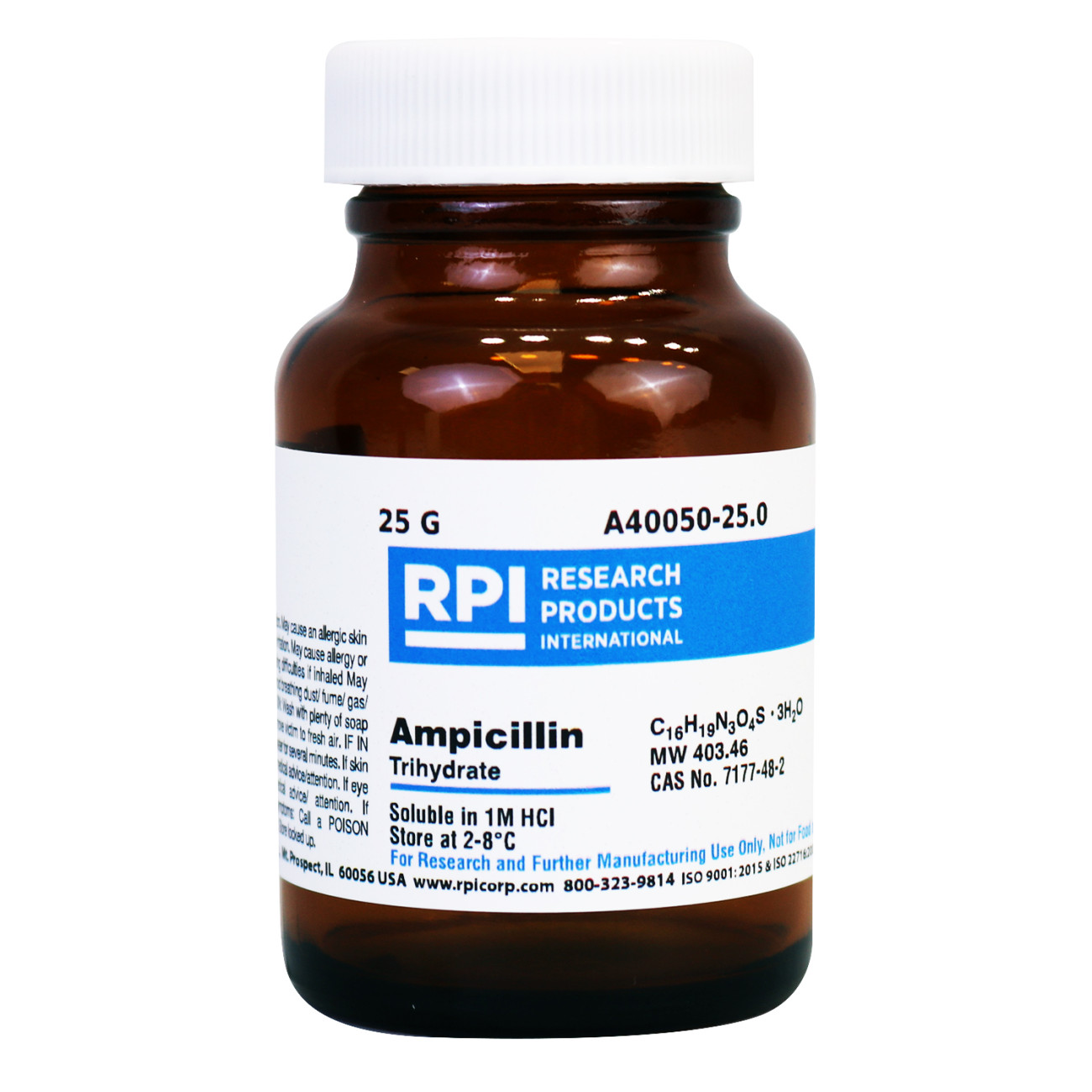 Ampicillin Trihydrate, 25 Grams
