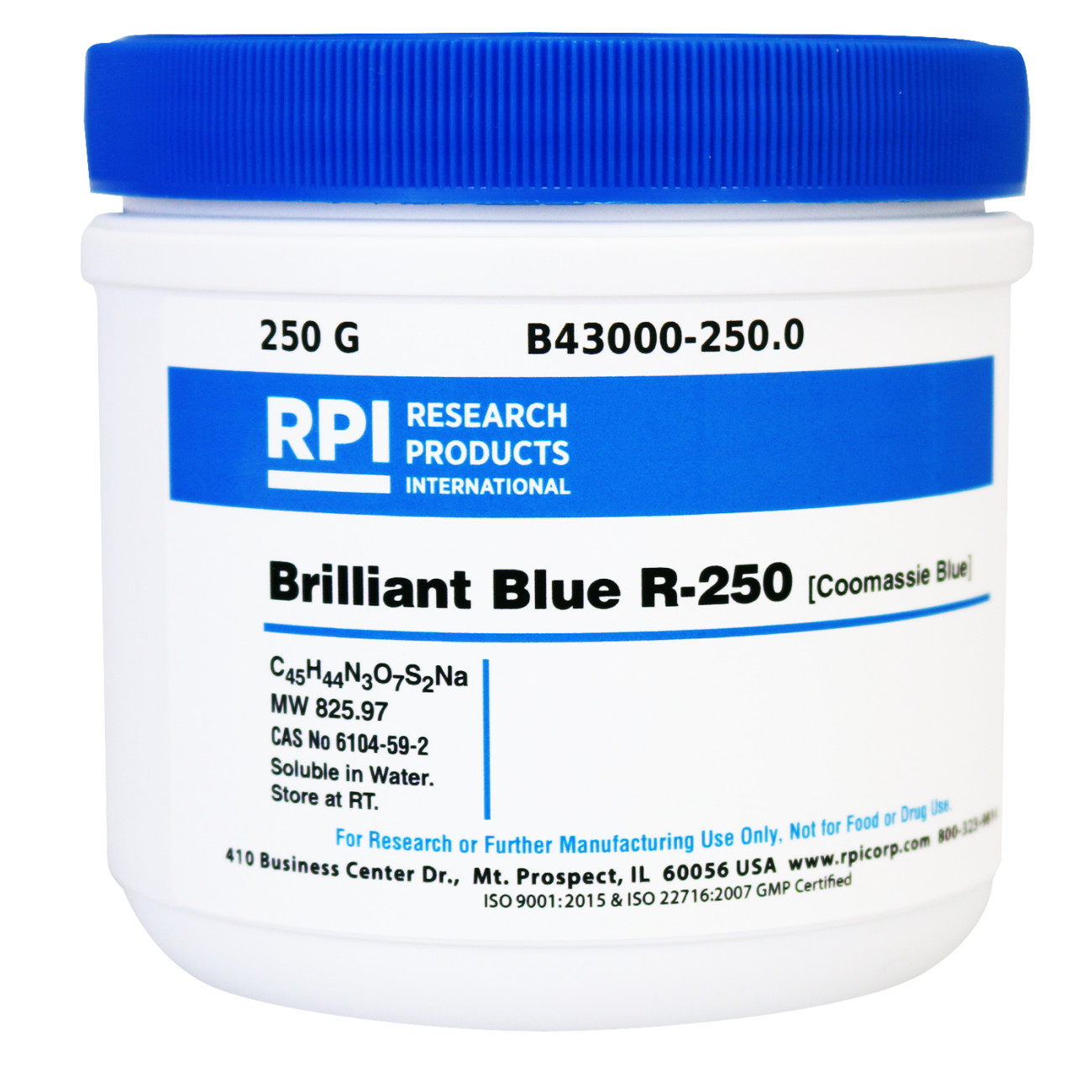 Brilliant Blue R-250 [Coomassie Blue], 250 Grams