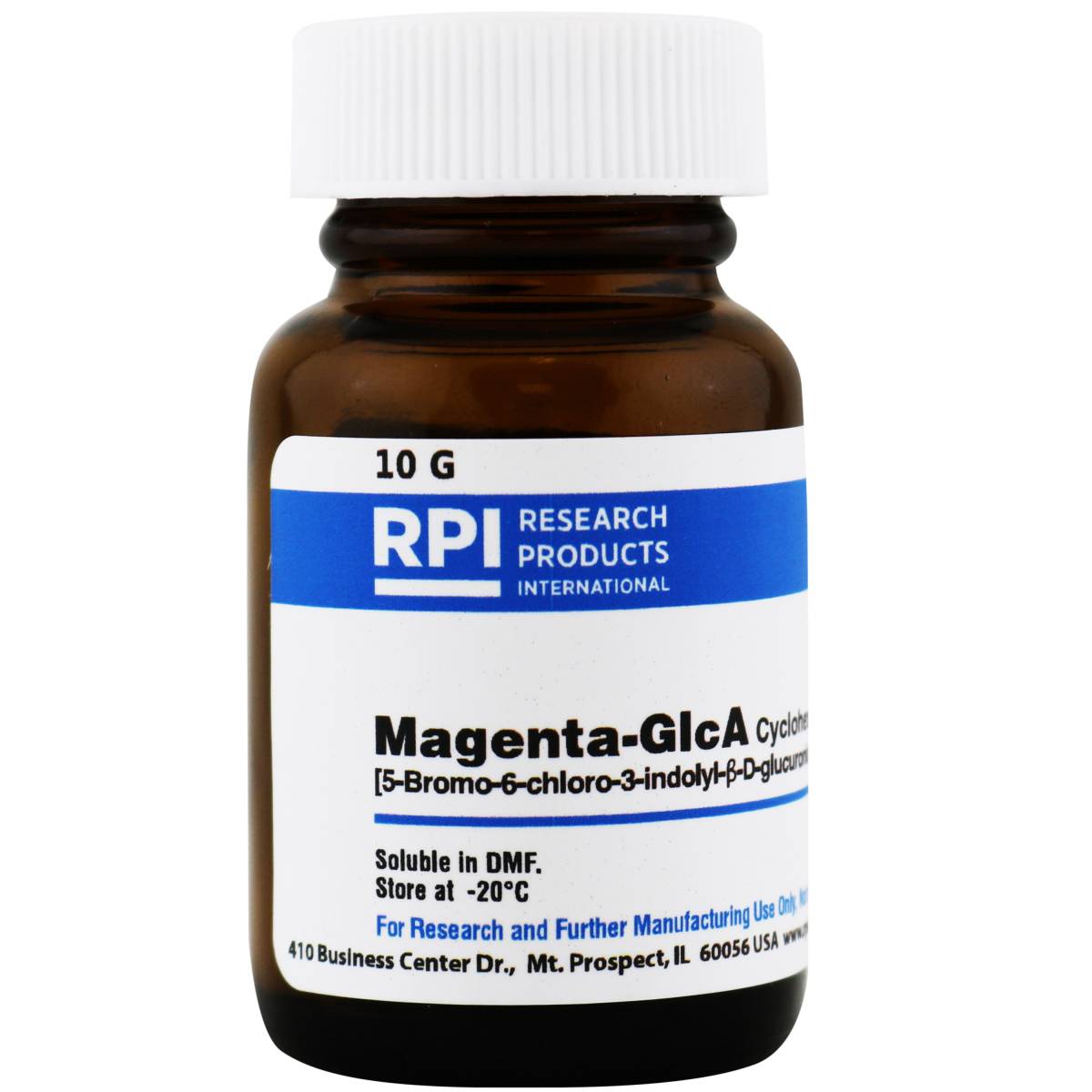 Magenta-GlcA Cyclohexylammonium Salt [5-Bromo-6-chloro-3-indolyl-&beta;-D-glucuronic acid, cyclohexylammonium salt], 10 Grams