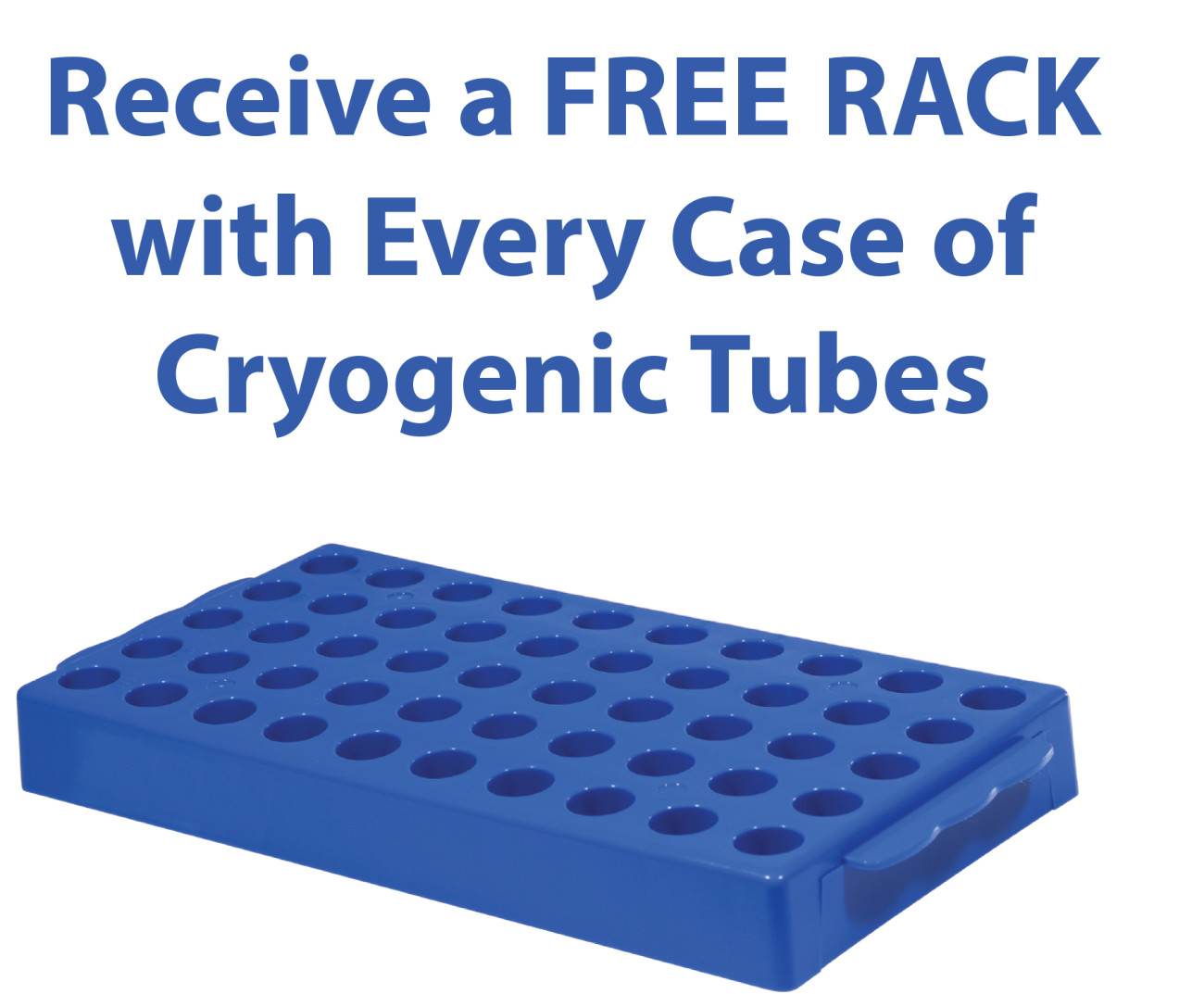 Cryogenic Tube Racked 248561 - Cryogenic Tubes, External Threaded, 1 ml, 40 mm H, 500 per case