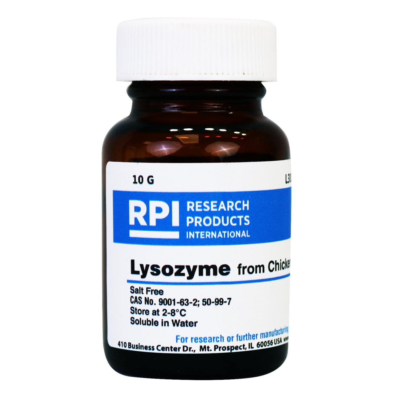 Lysozyme from Chicken Egg White, Salt Free, 10 Grams