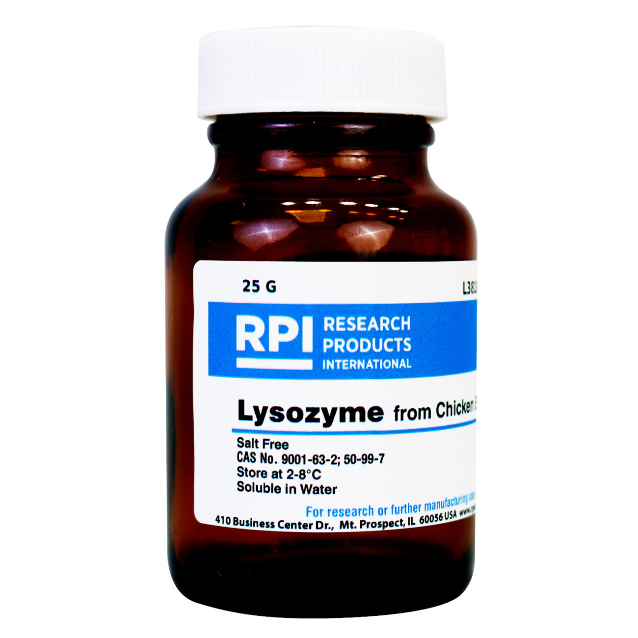 Lysozyme from Chicken Egg White, Salt Free, 25 Grams