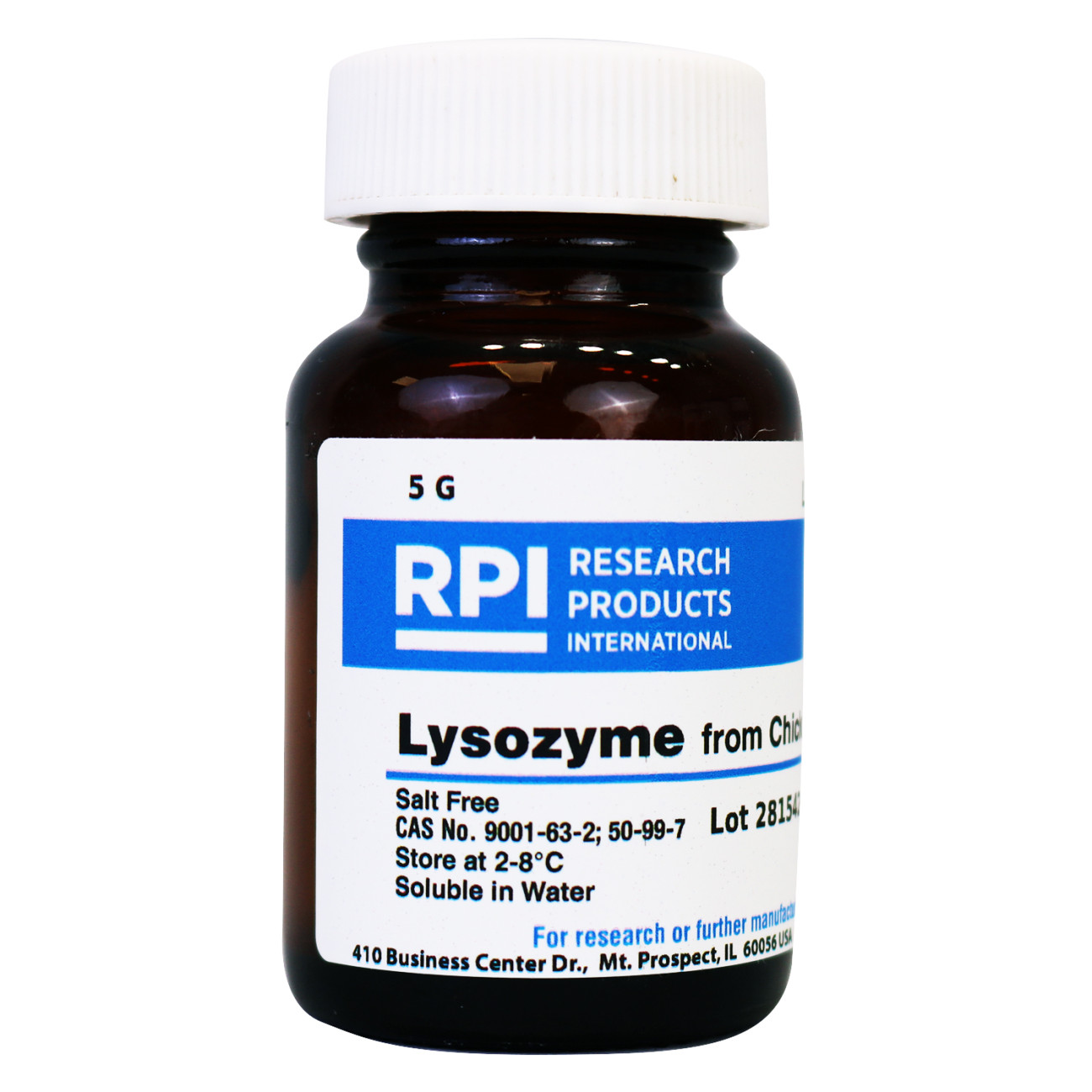 Lysozyme from Chicken Egg White, Salt Free, 5 Grams