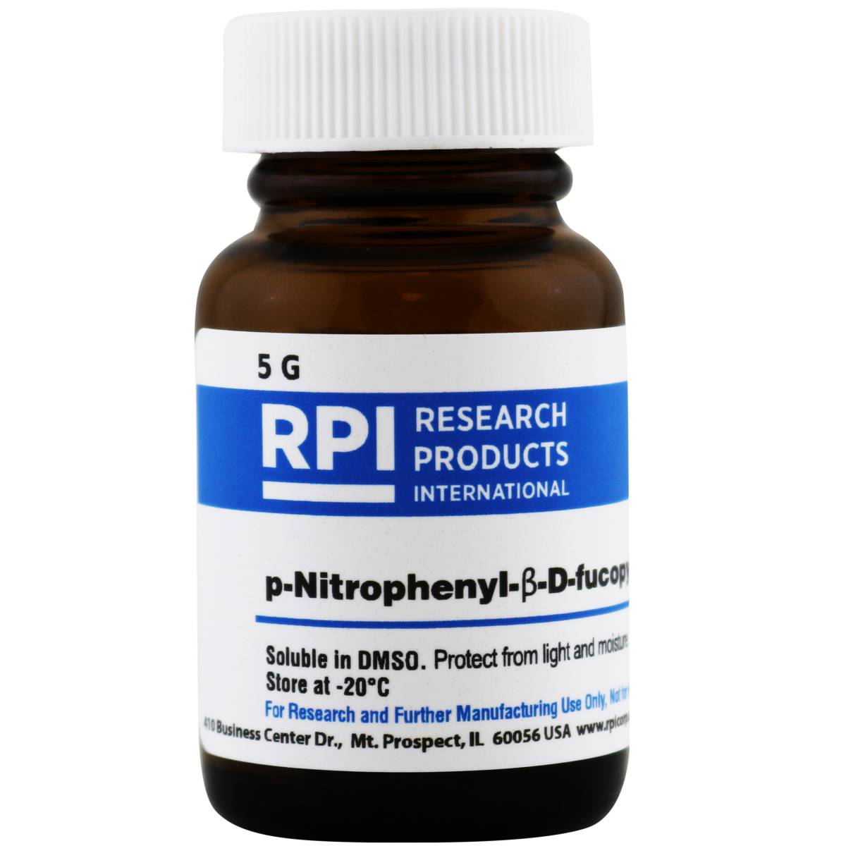 p-Nitrophenyl-&beta;-D-fucopyranoside, 5 Grams