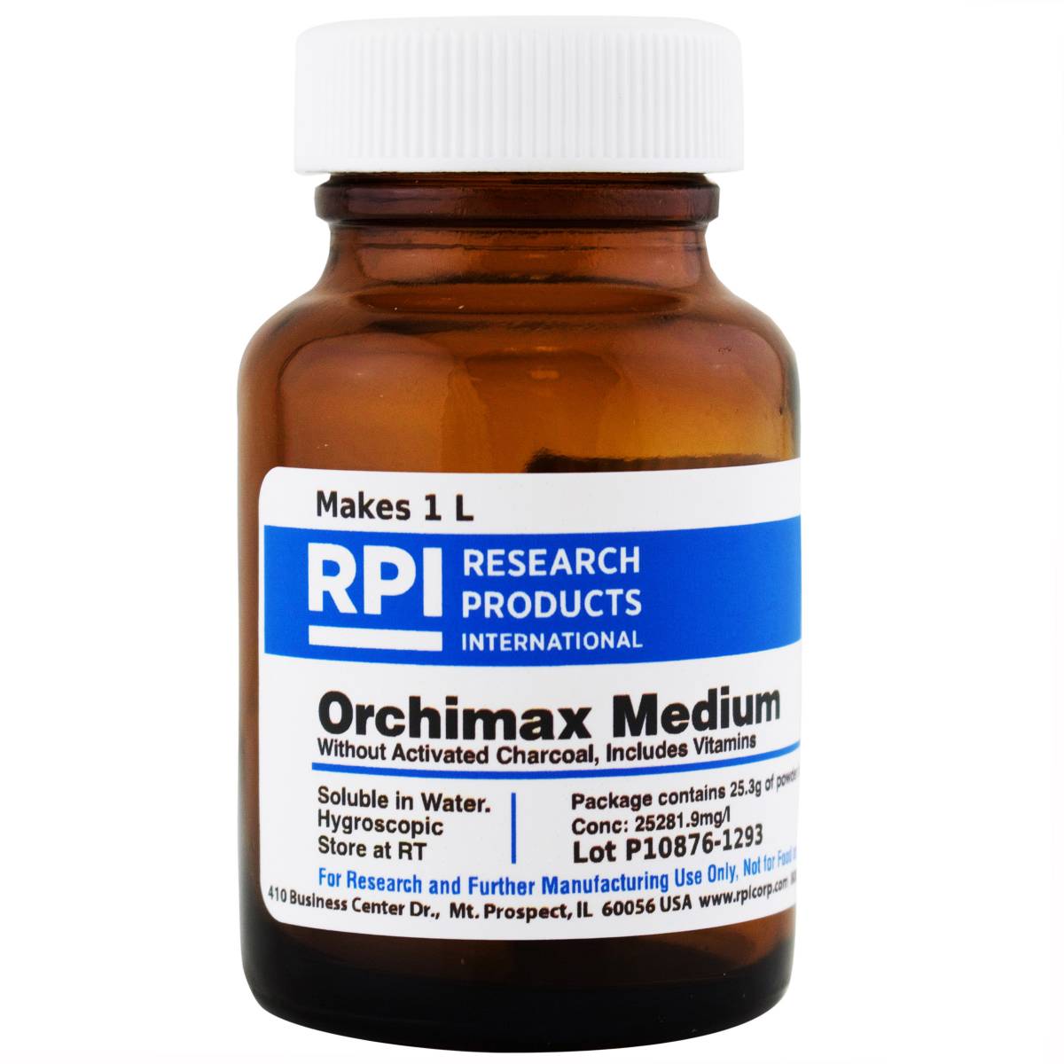 Orchimax without Activated Charcoal Powder, 25.3 Grams or Powder, Makes 1 Liter of Solution