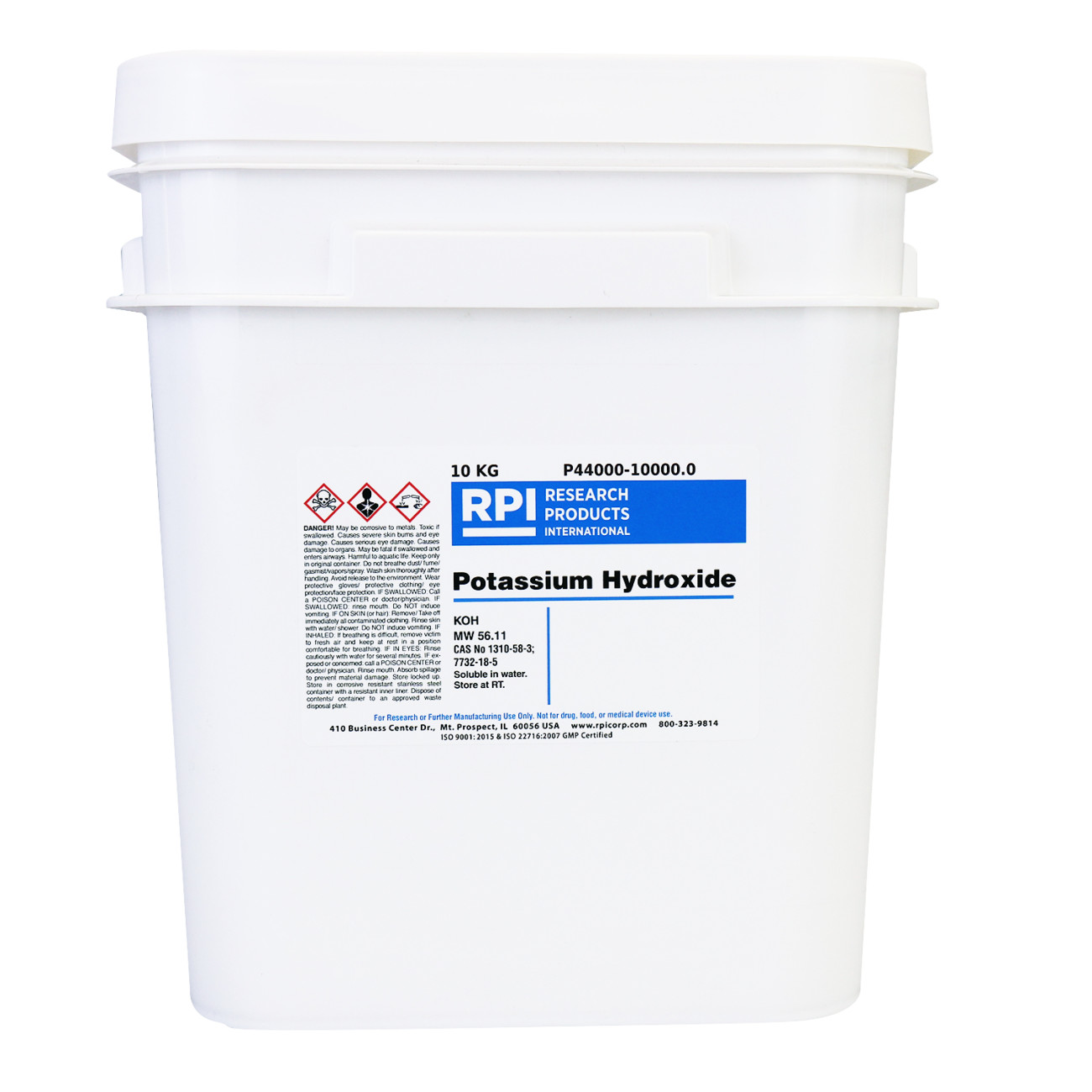 Potassium Hydroxide, 10 Kilograms