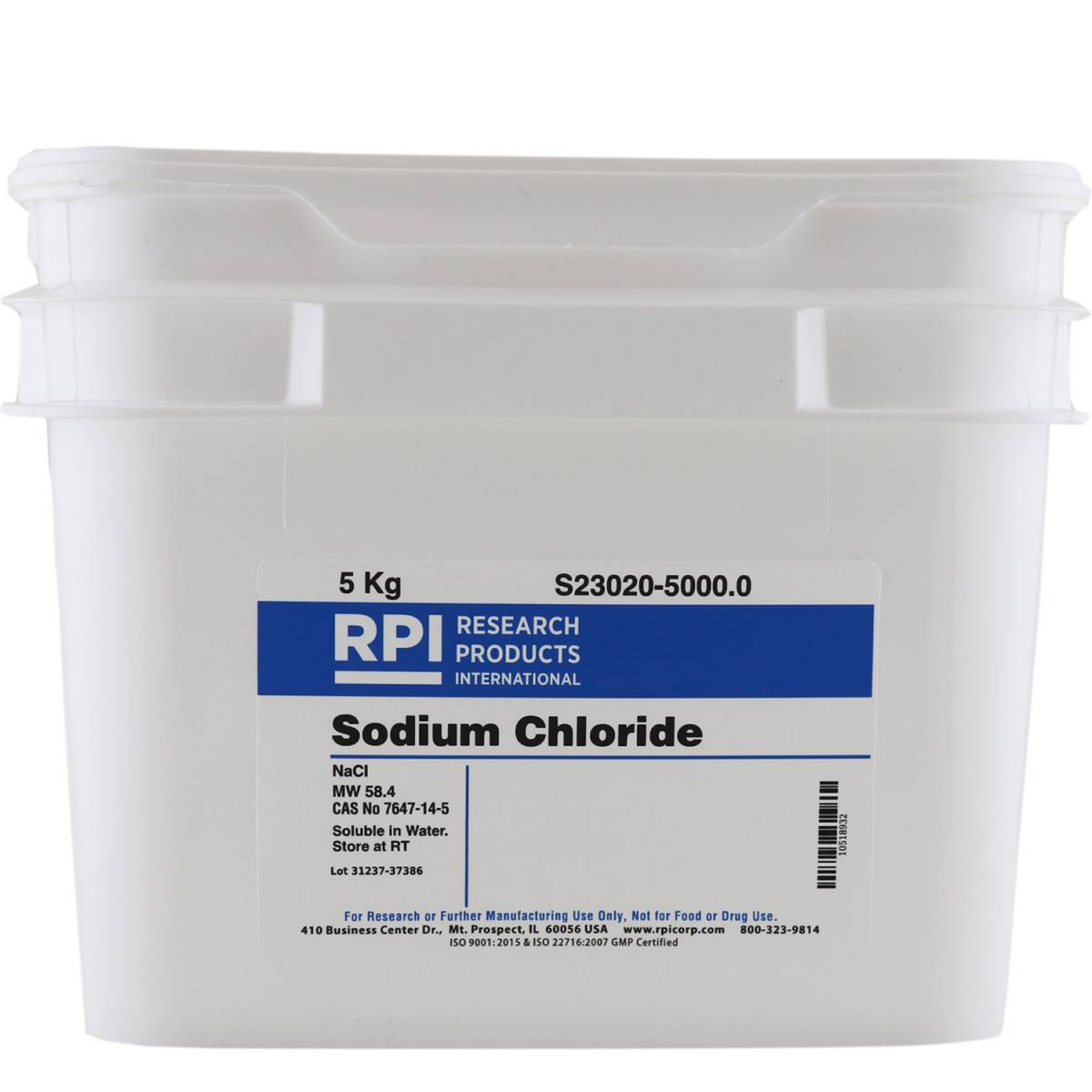 S23020-5000.0X - FREE PREMIUM Sodium Chloride, 5 Kilograms