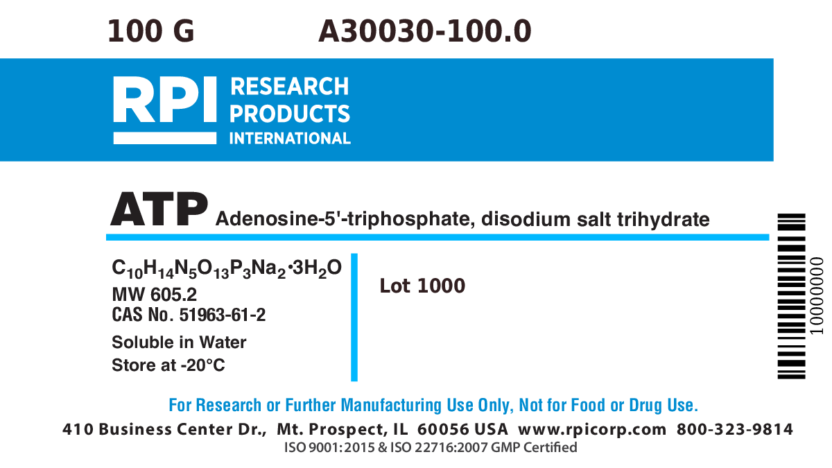 A30030-100.0 - ATP [Adenosine-5'-triphosphate, disodium salt trihydrate ...