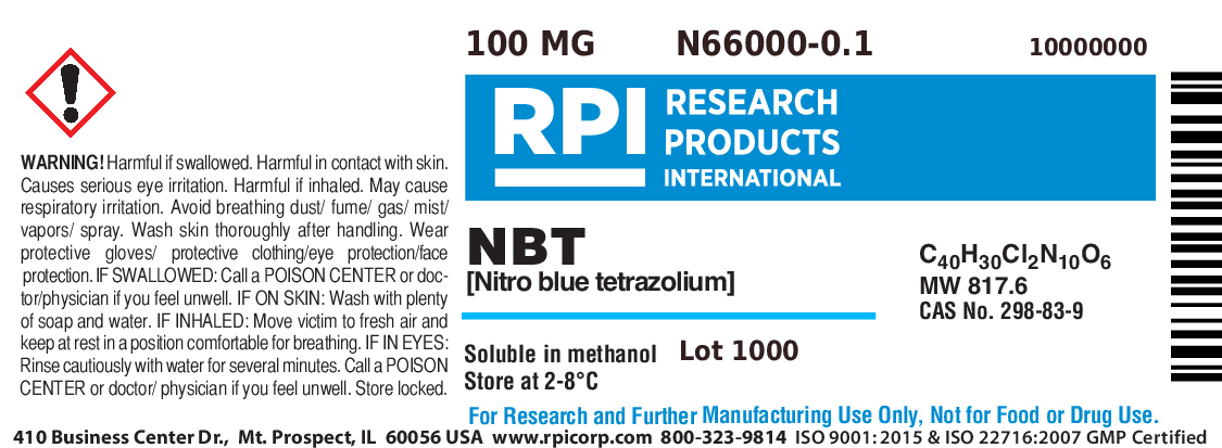 NBTページ N66000-0.1 - NBT [Nitro Blue Tetrazolium] [2,2'-Di-P-Nitrophenyl-5