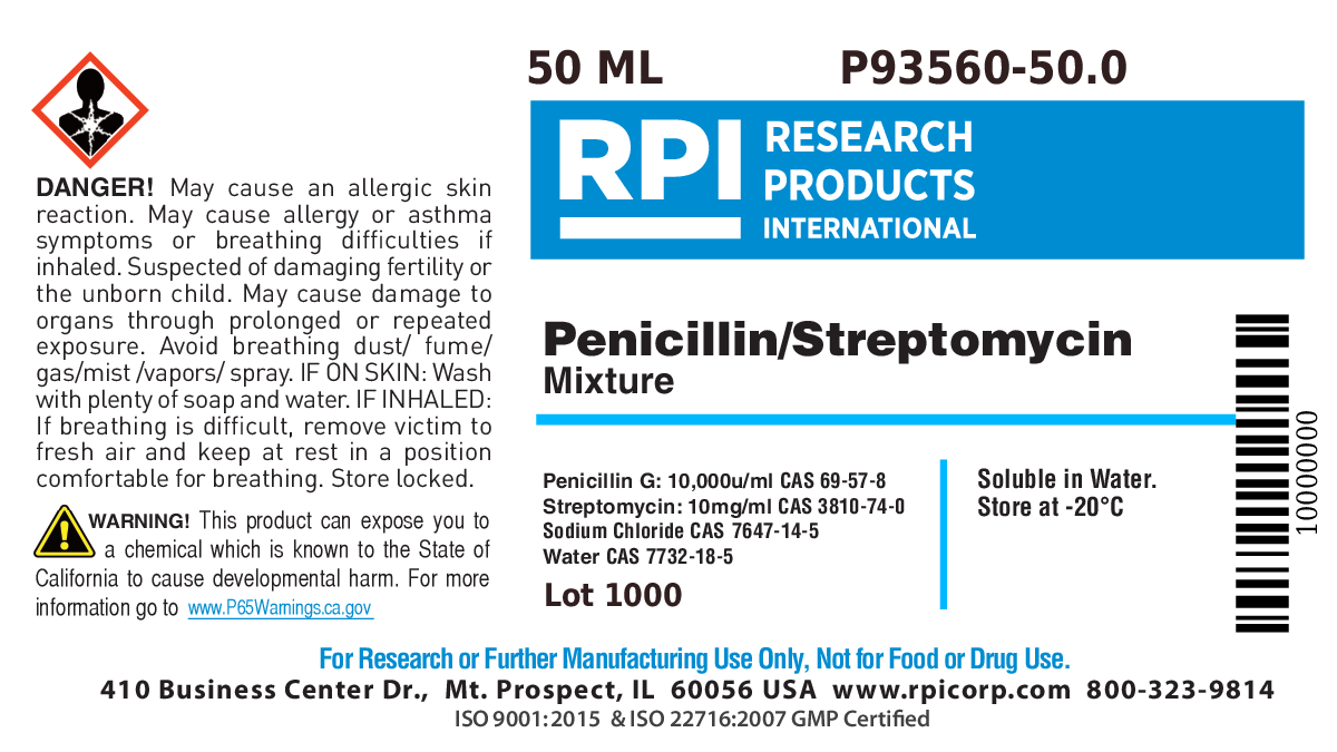 P93560-50.0 - Penicillin/Streptomycin Solution, 50 Milliliters
