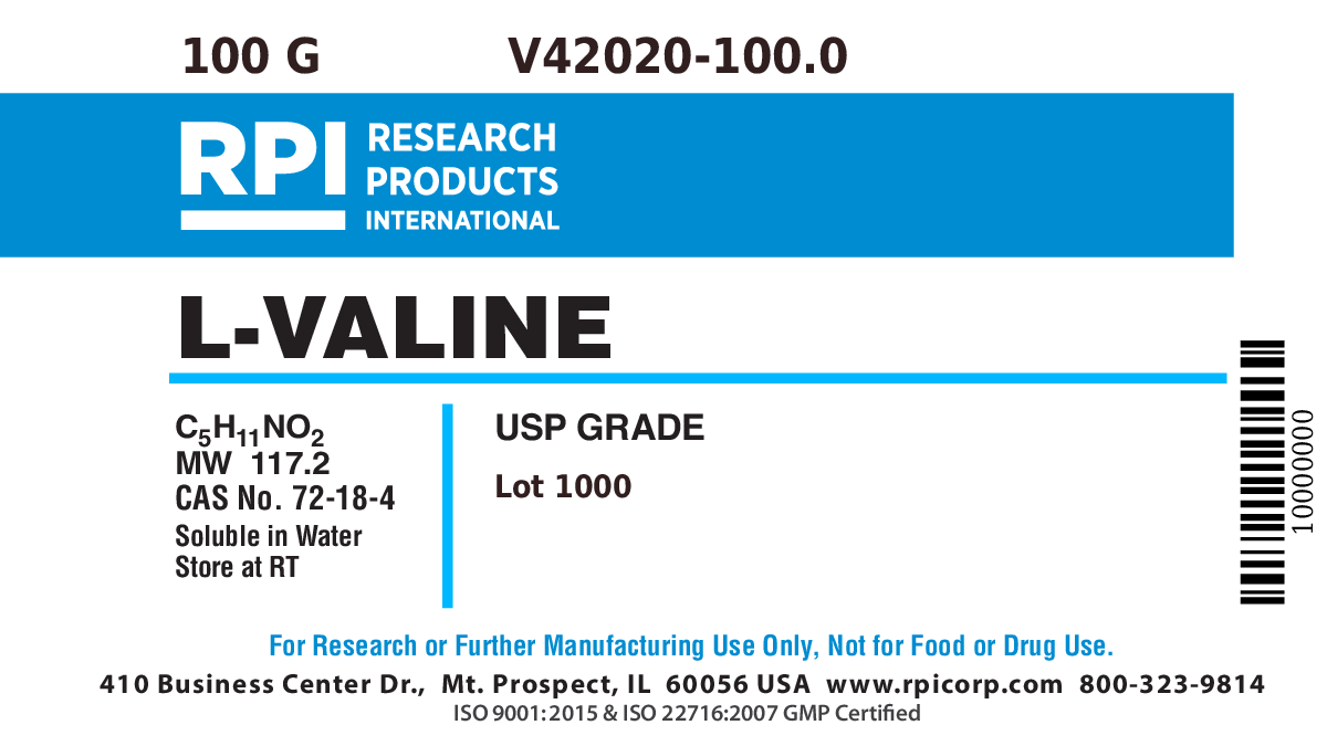 Valinil V42020-100.0 - L-VALINE, USP GRADE, 100GM