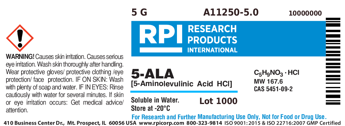 A11250-5.0 - 5-Aminolevulinic Acid Hydrochloride [5-ALA], 5 Grams