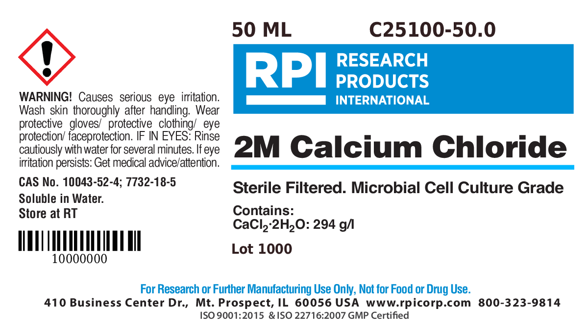 C25100-50.0 - Calcium Chloride 2M Solution, 5 x 10 Milliliters