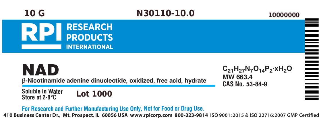 N30110-10.0 - NAD [β-NAD] [β-Nicotinamide Adenine Dinucleotide ...