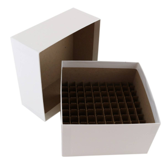 181037 Cardboard Micro Tube Storage Box With Lid And Cell